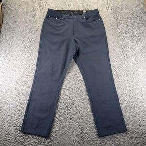 Greg Norman Pant Men 34x29 Blue Polyester Golf Performance Straight Leg Stretch